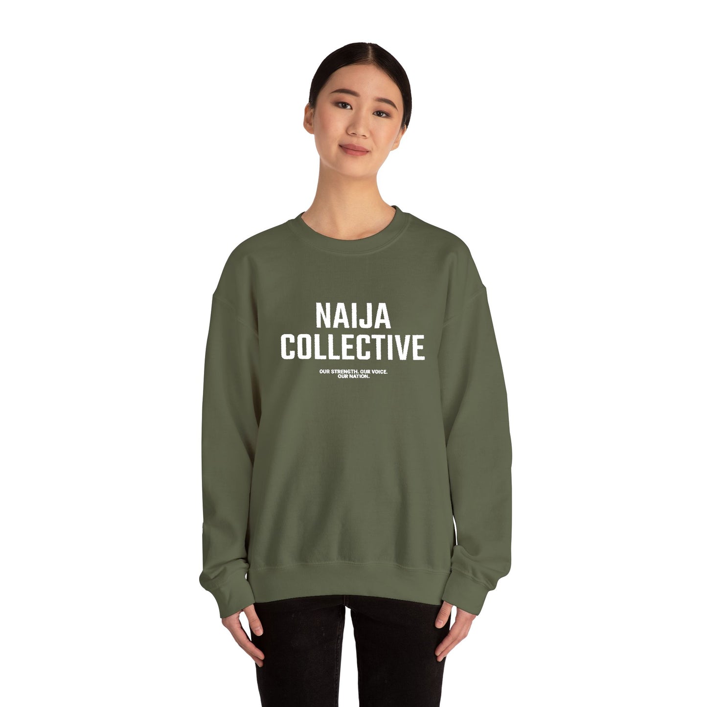 Embroidered Naija Collective Sweatshirt - Cozy Unisex Crewneck
