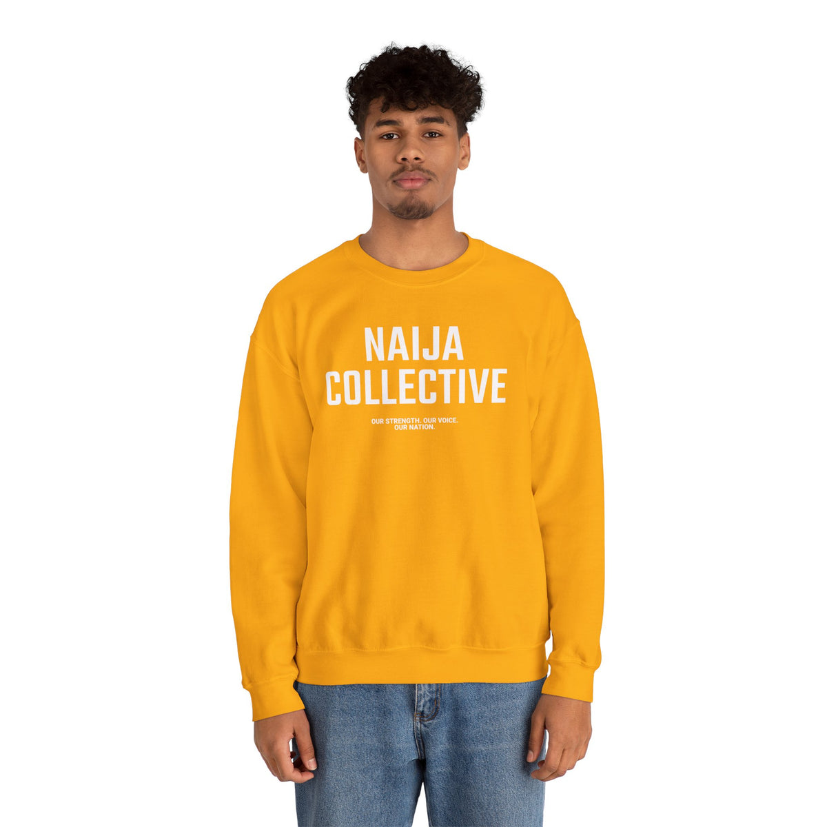 Embroidered Naija Collective Sweatshirt - Cozy Unisex Crewneck