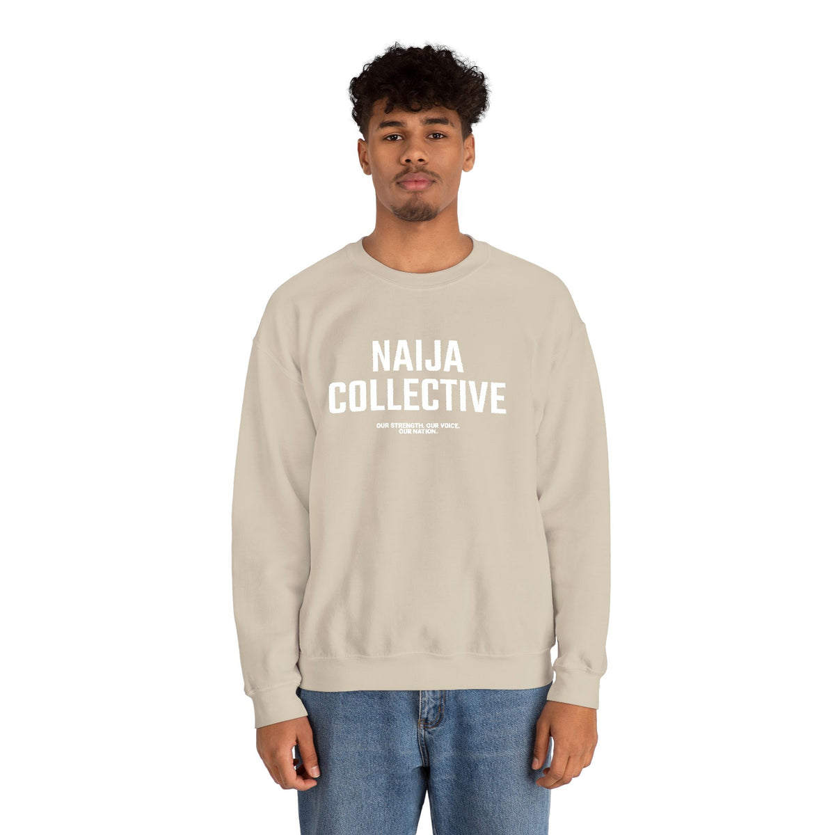 Embroidered Naija Collective Sweatshirt - Cozy Unisex Crewneck