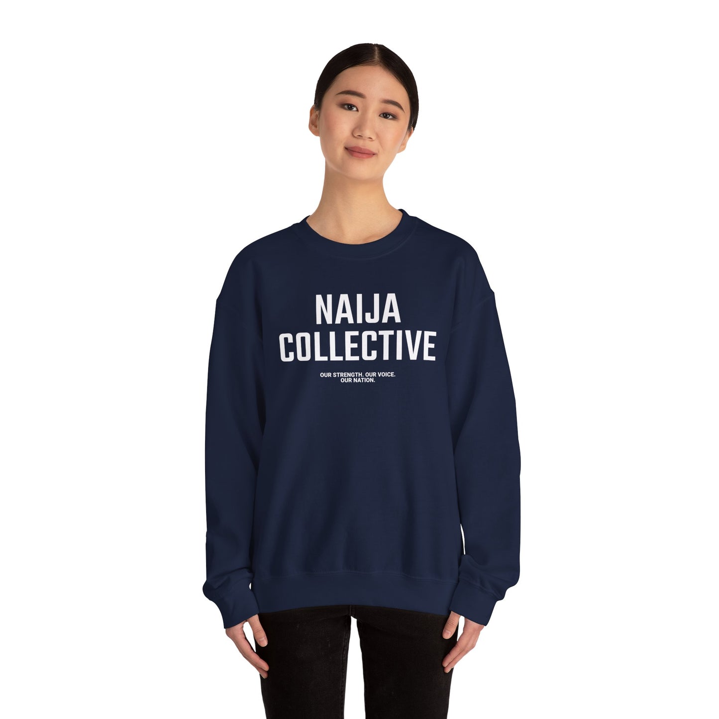 Embroidered Naija Collective Sweatshirt - Cozy Unisex Crewneck