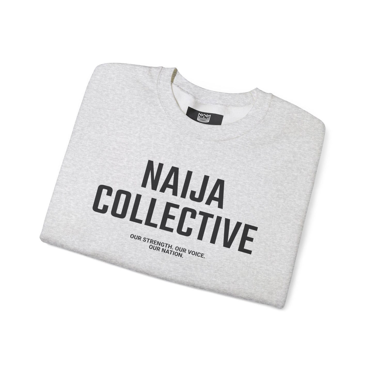 Embroidered Naija Collective Light Color Sweatshirt - Unisex Crewneck