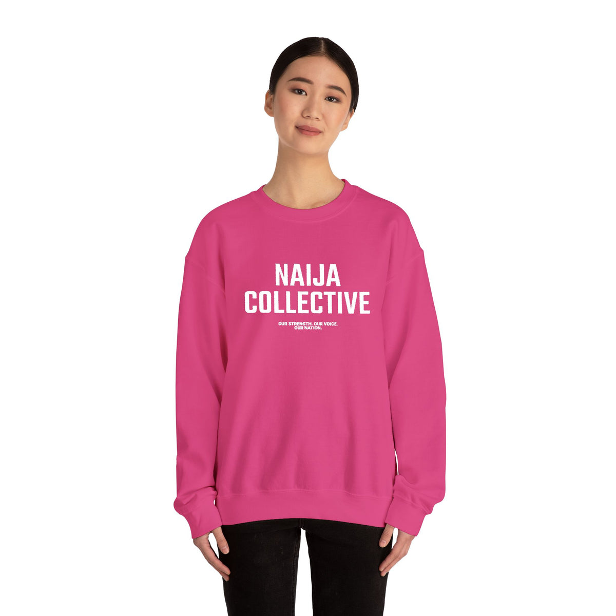 Embroidered Naija Collective Sweatshirt - Cozy Unisex Crewneck