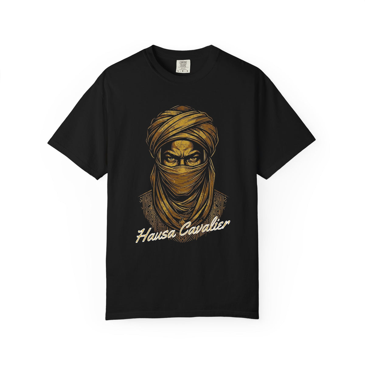 The Black Hausa Cavalier & Rawani Wrap Graphic Tee