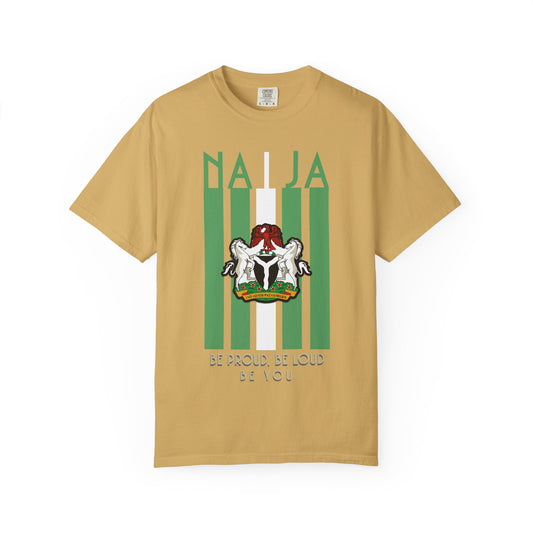 Naija Proud - Unisex Garment-Dyed T-shirt, Casual Wear, Graphic Tee, Gift for Him/Her, Streetwear Fashion