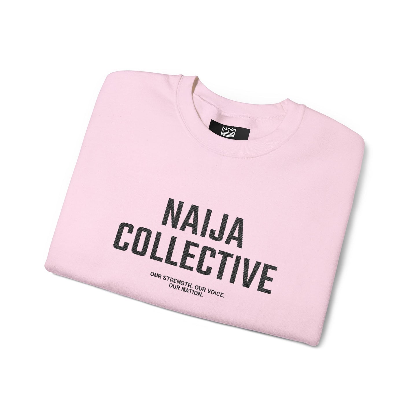 Embroidered Naija Collective Light Color Sweatshirt - Unisex Crewneck