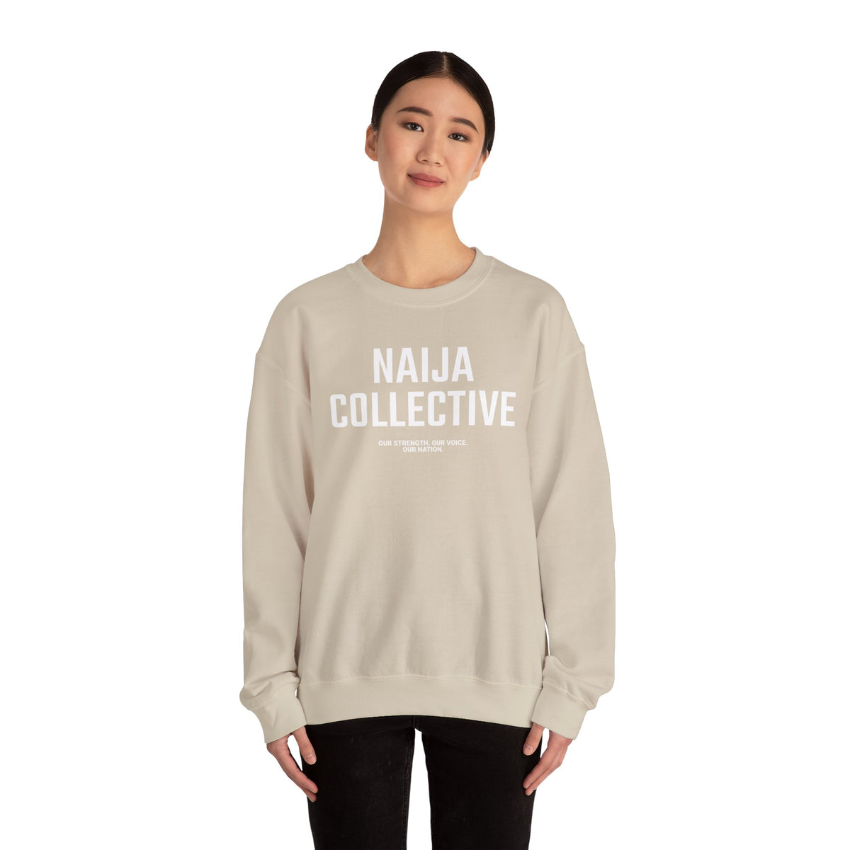 Embroidered Naija Collective Sweatshirt - Cozy Unisex Crewneck