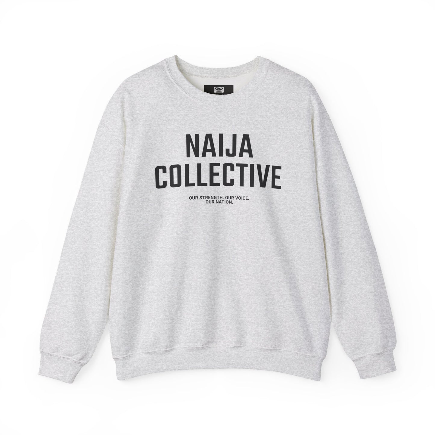Embroidered Naija Collective Light Color Sweatshirt - Unisex Crewneck