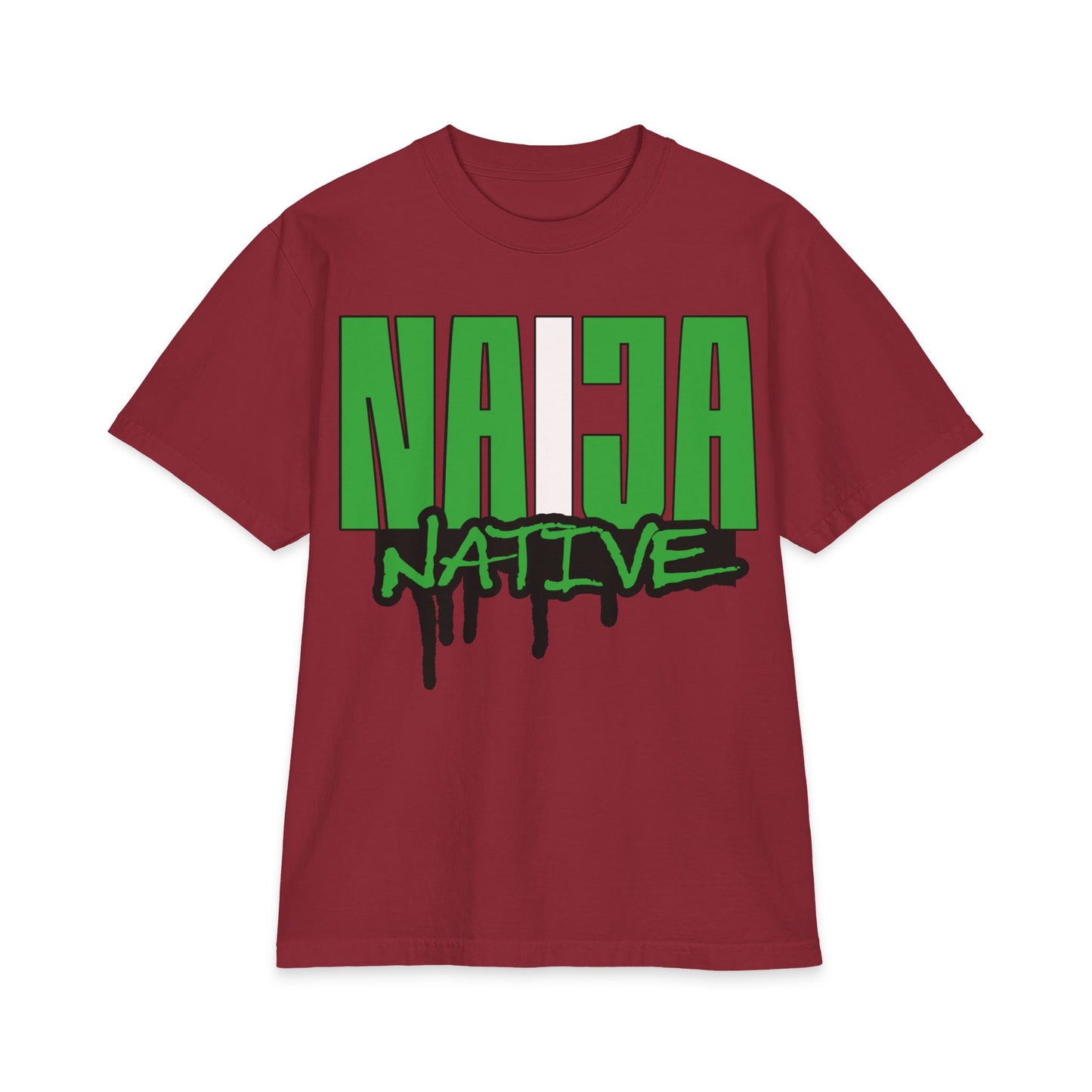 Naija Native Graphic T-Shirt — Green Drip Streetwear Tee