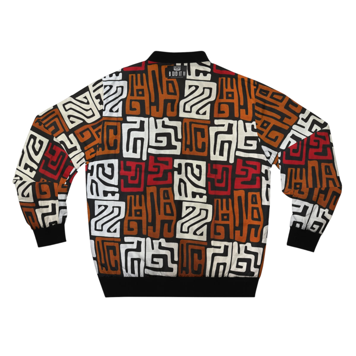 Àwọn Àmì Ọgbọ́n Ankara Unisex Bomber Jacket – All-Over Print (AOP)