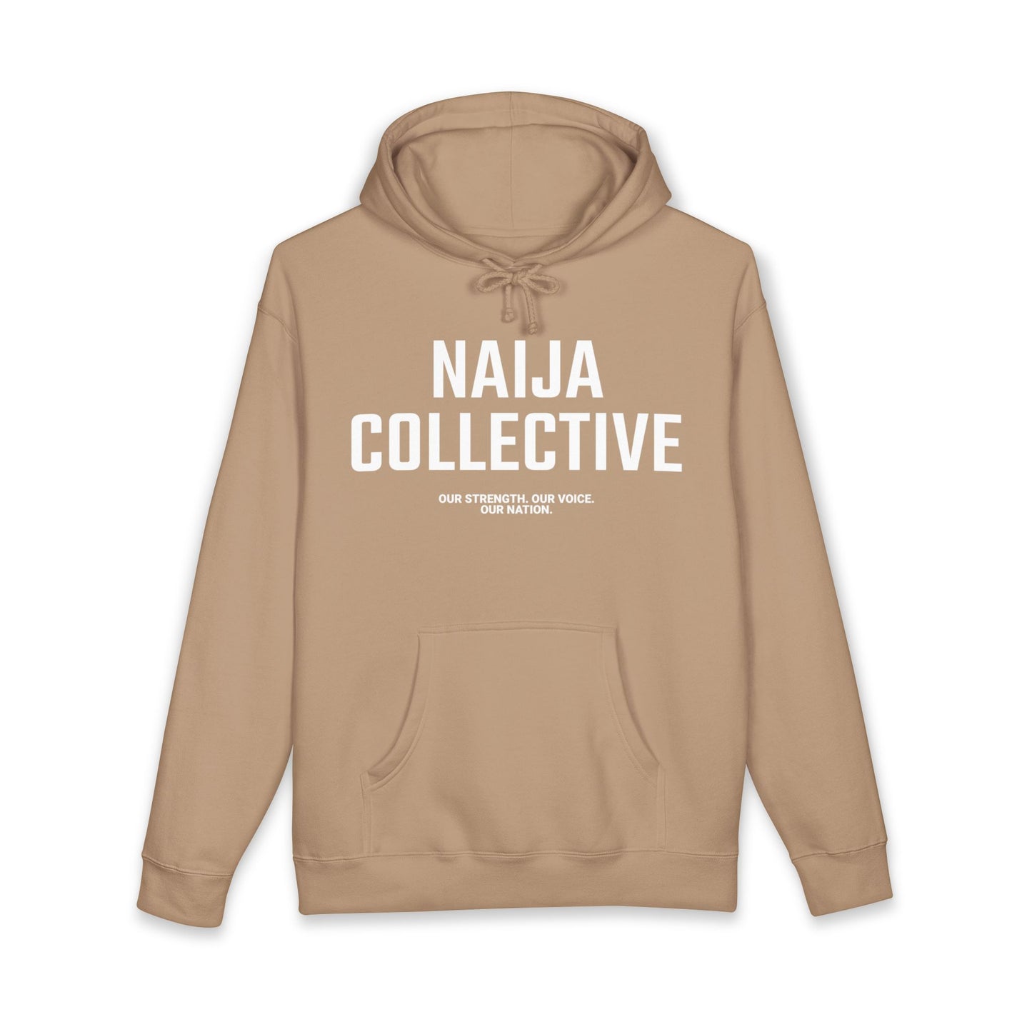 Naija Collective Hoodie — Nigerian Pride Pullover with 'Naija Collective' Text