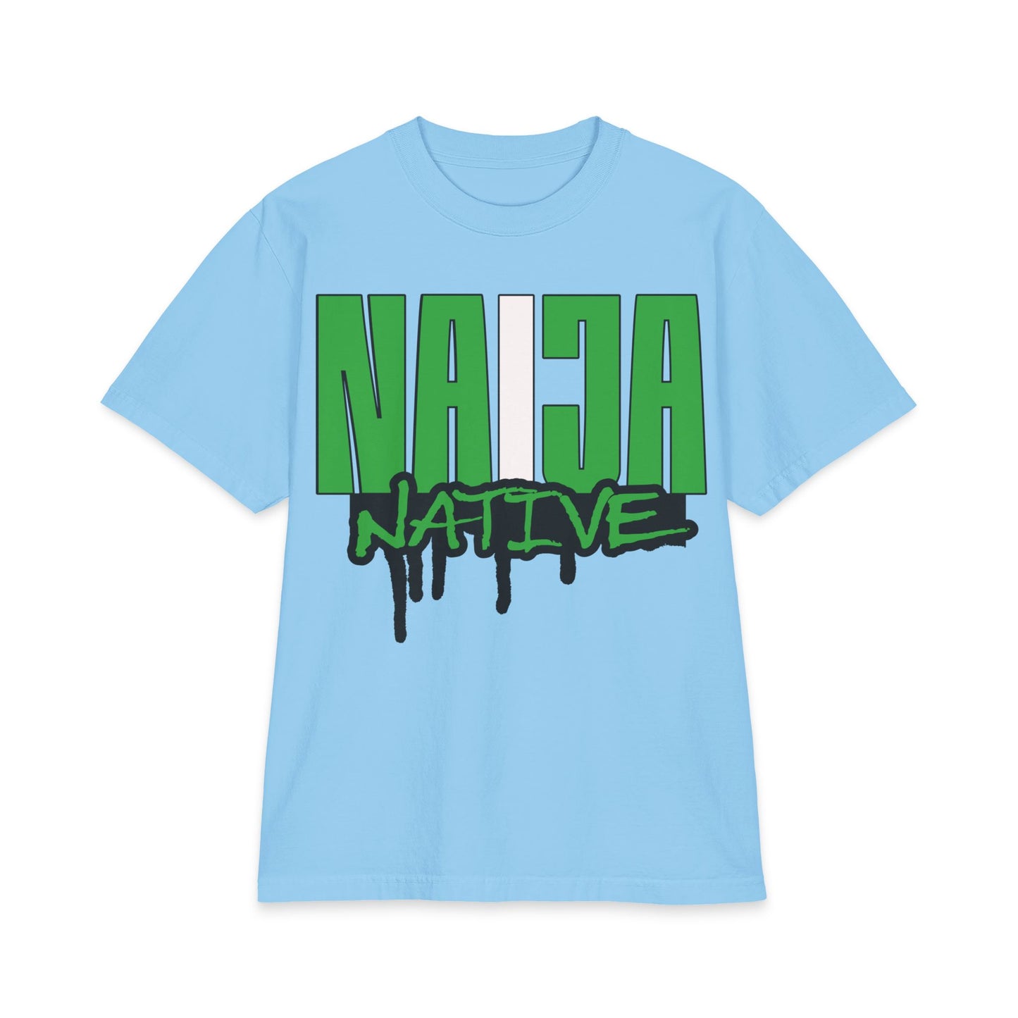 Naija Native Graphic T-Shirt — Green Drip Streetwear Tee