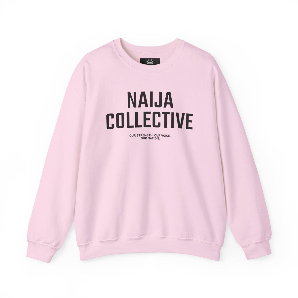 Embroidered Naija Collective Light Color Sweatshirt - Unisex Crewneck