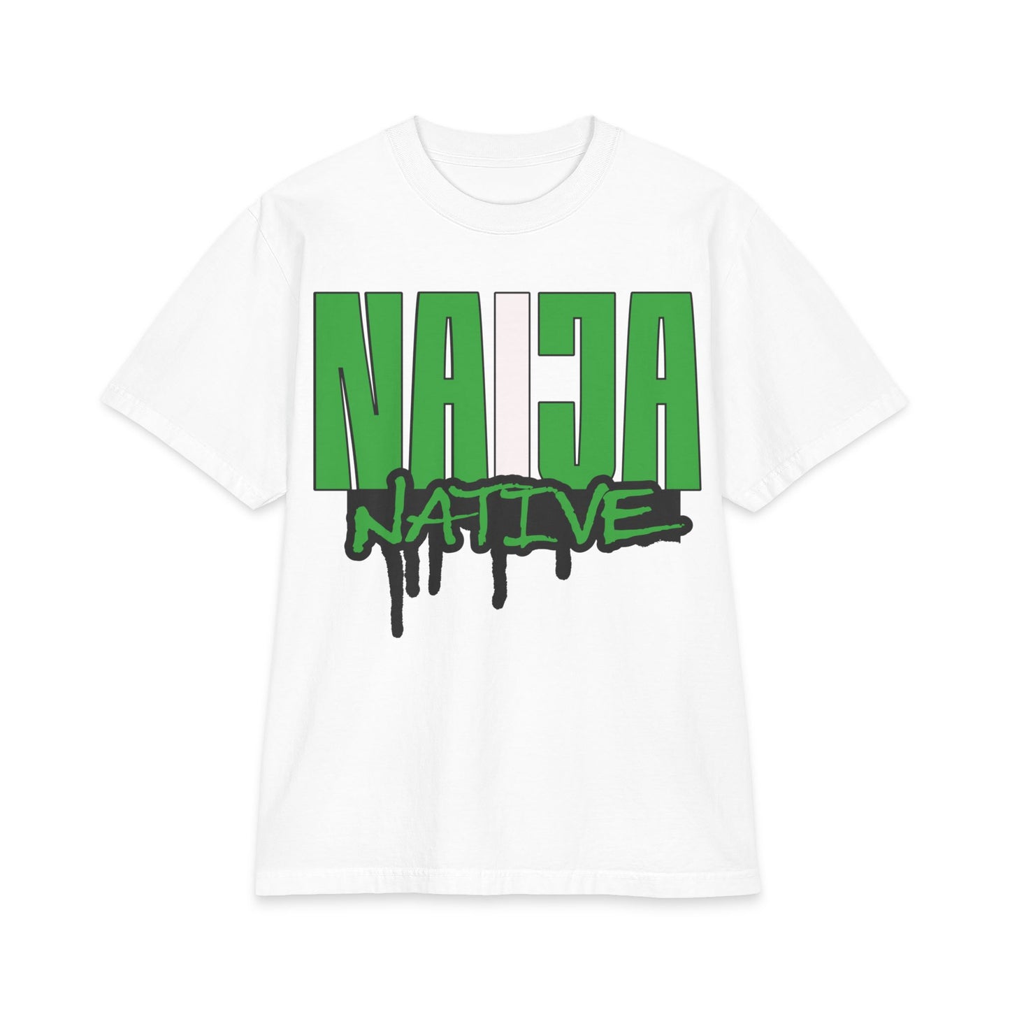 Naija Native Graphic T-Shirt — Green Drip Streetwear Tee