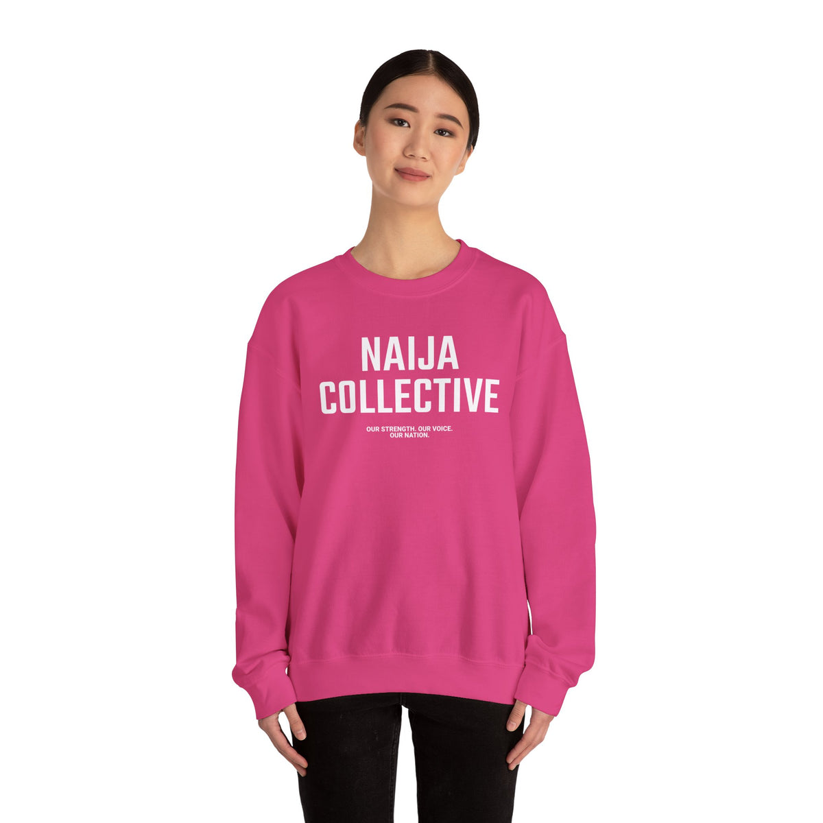 Embroidered Naija Collective Sweatshirt - Cozy Unisex Crewneck