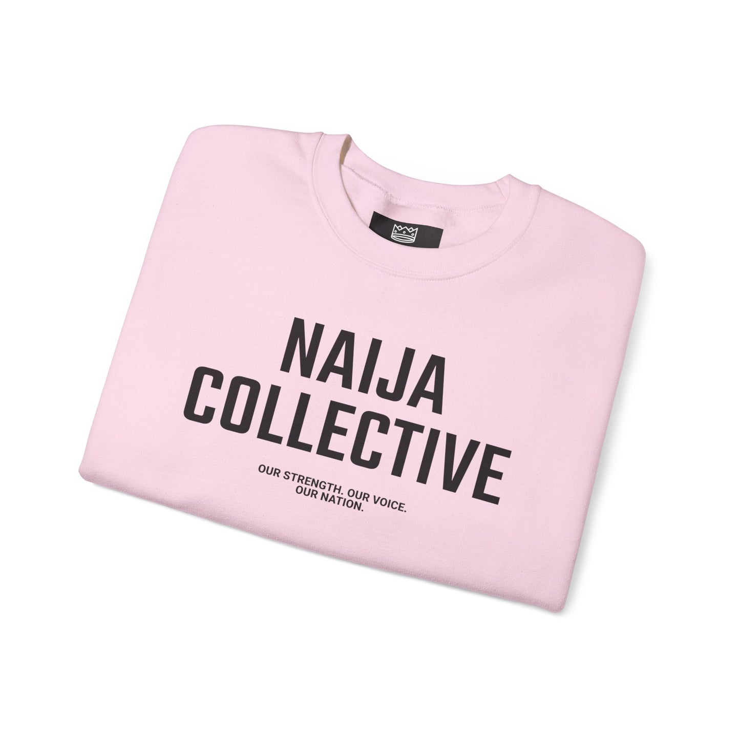 Embroidered Naija Collective Light Color Sweatshirt - Unisex Crewneck