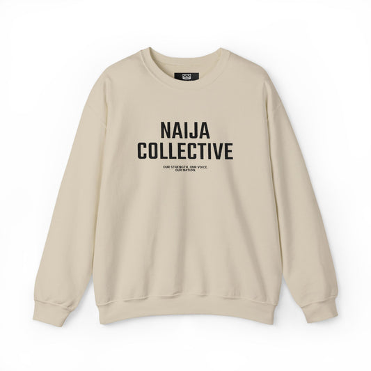 Embroidered Naija Collective Light Color Sweatshirt - Unisex Crewneck