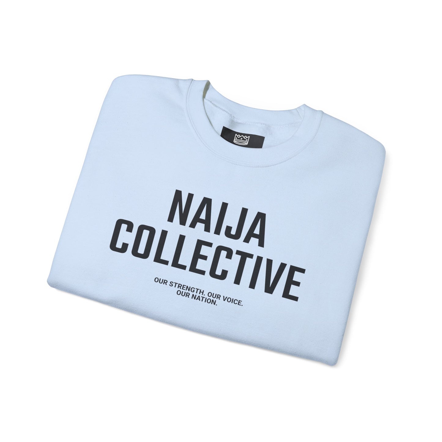 Embroidered Naija Collective Light Color Sweatshirt - Unisex Crewneck