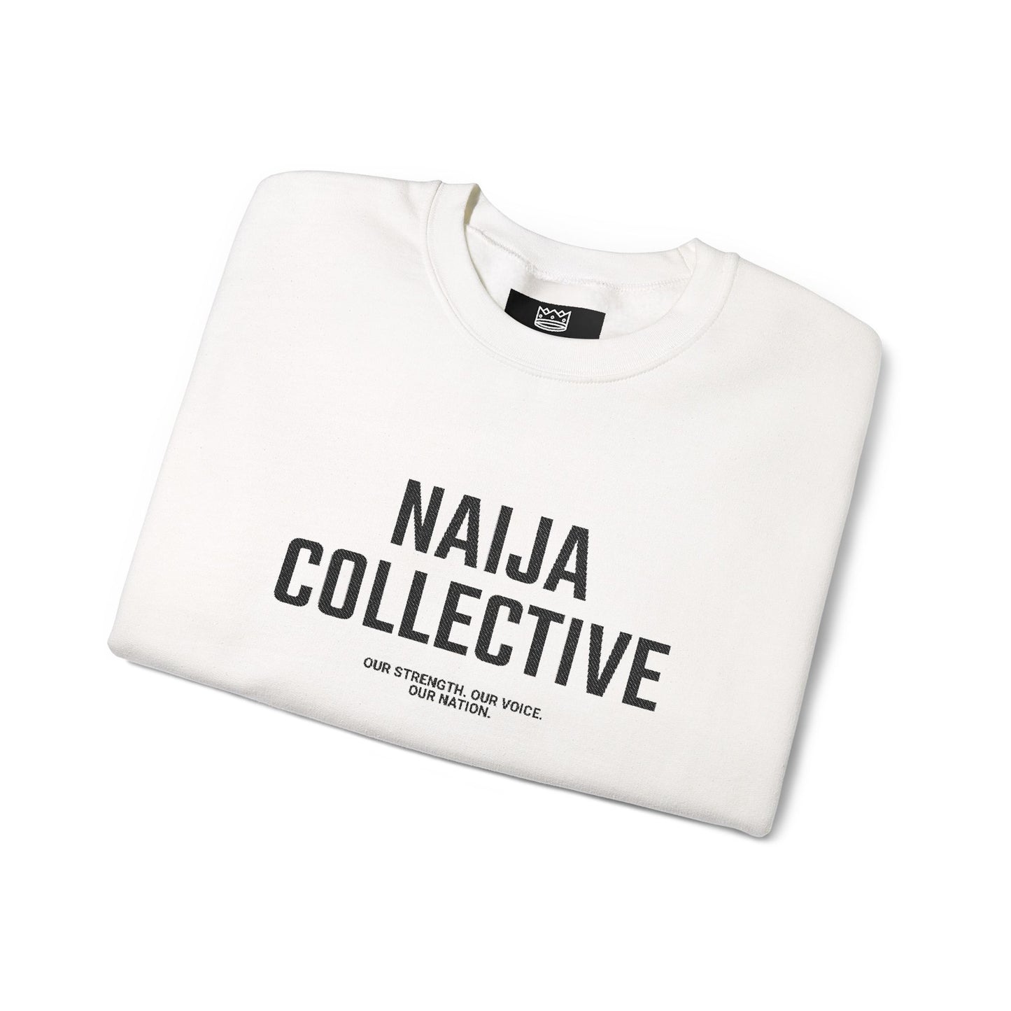 Embroidered Naija Collective Light Color Sweatshirt - Unisex Crewneck
