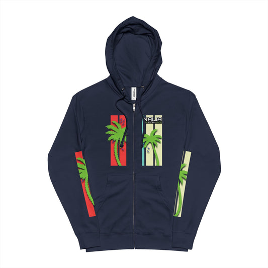 Naija Naijexcellence Palm Tree Playa - Unisex Fleece Zip Up Hoodie