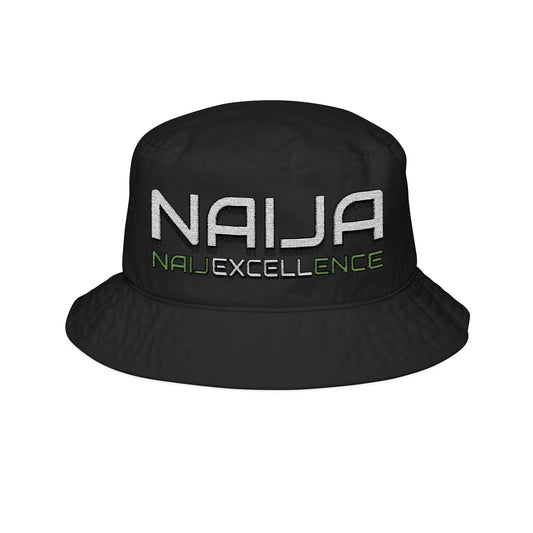 NAIJA (W) Embroidered Bucket Hat - Trendy Summer Hat, Unisex Sun Hat, Festival Hat, Beach Hat, Casual Accessories