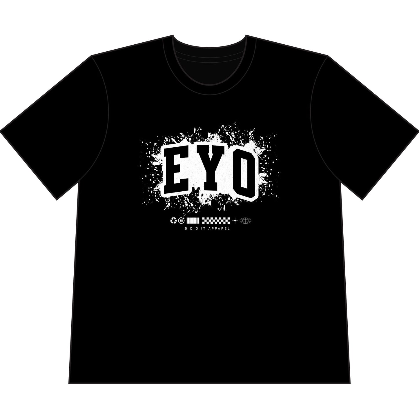 EYO Graphic Cropped T‑Shirt — Collegiate Statue Design