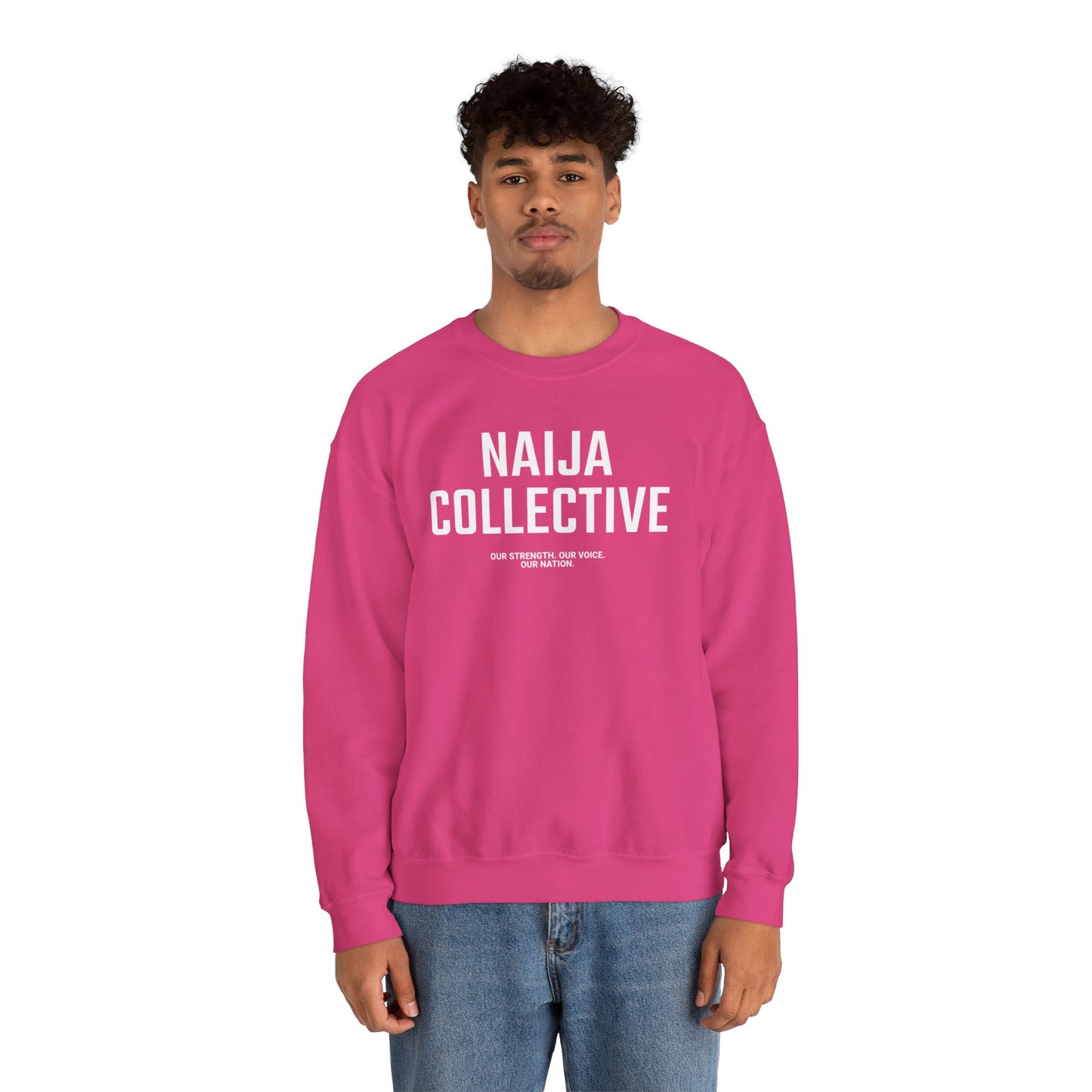 Embroidered Naija Collective Sweatshirt - Cozy Unisex Crewneck