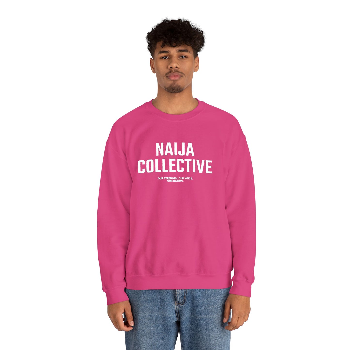Embroidered Naija Collective Sweatshirt - Cozy Unisex Crewneck