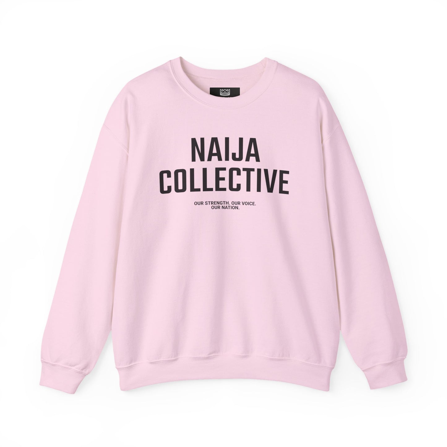 Embroidered Naija Collective Light Color Sweatshirt - Unisex Crewneck