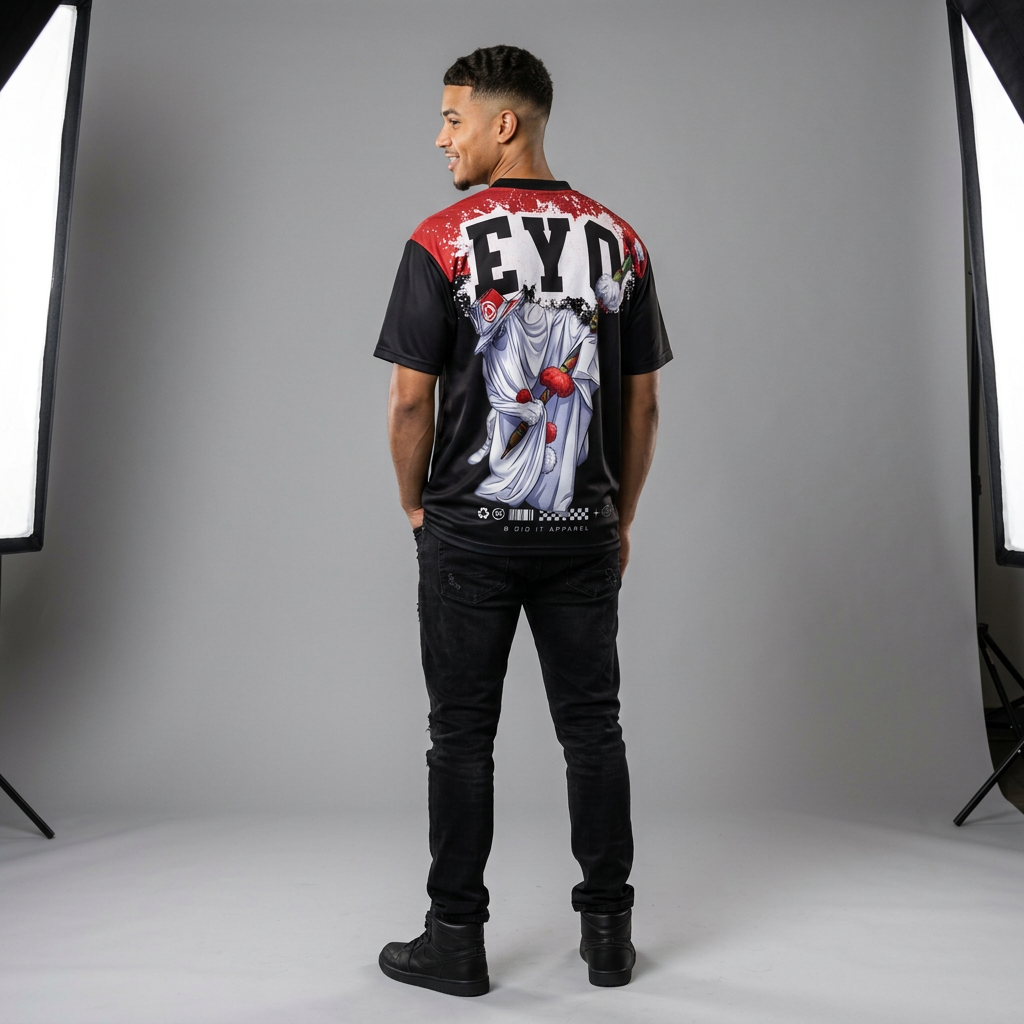 EYO Masquerade Mask Football Jersey — Bold Street-Style Athletic Top