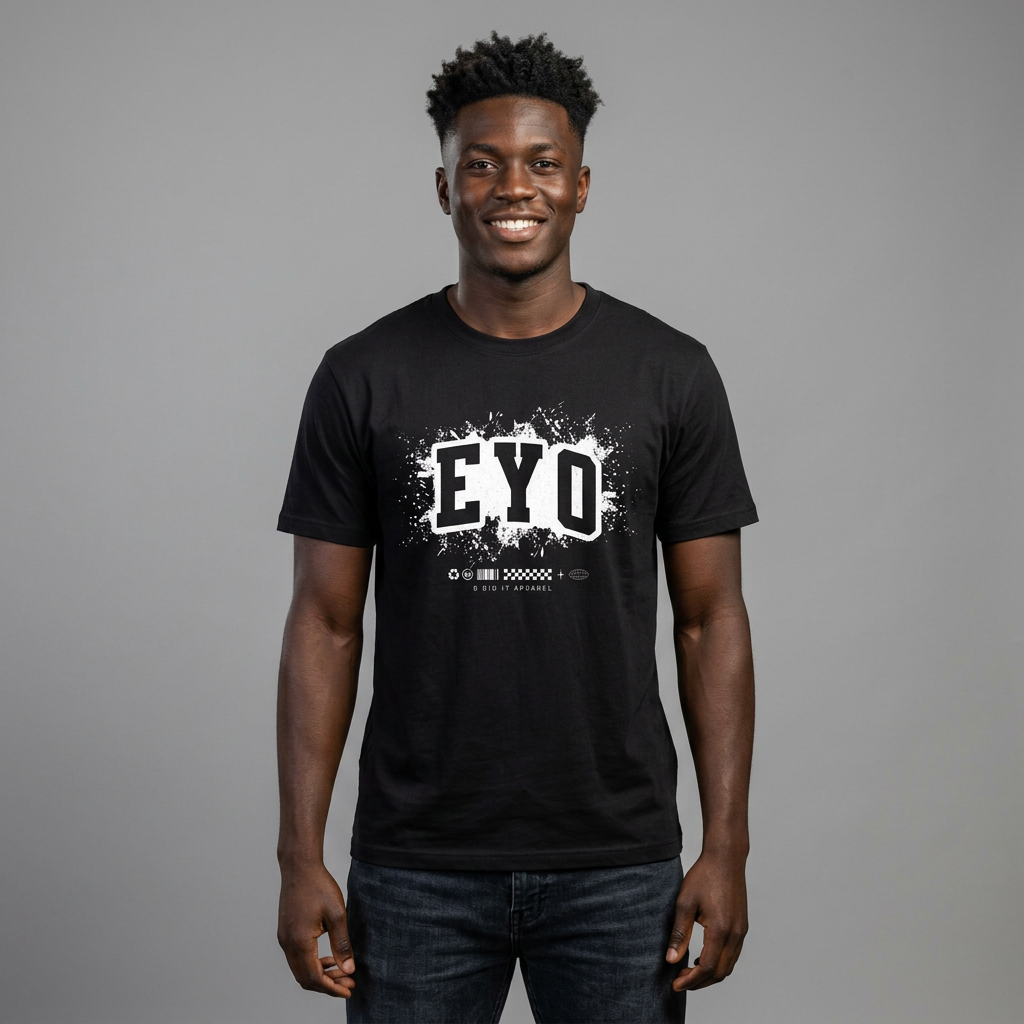EYO Graphic Cropped T‑Shirt — Collegiate Statue Design