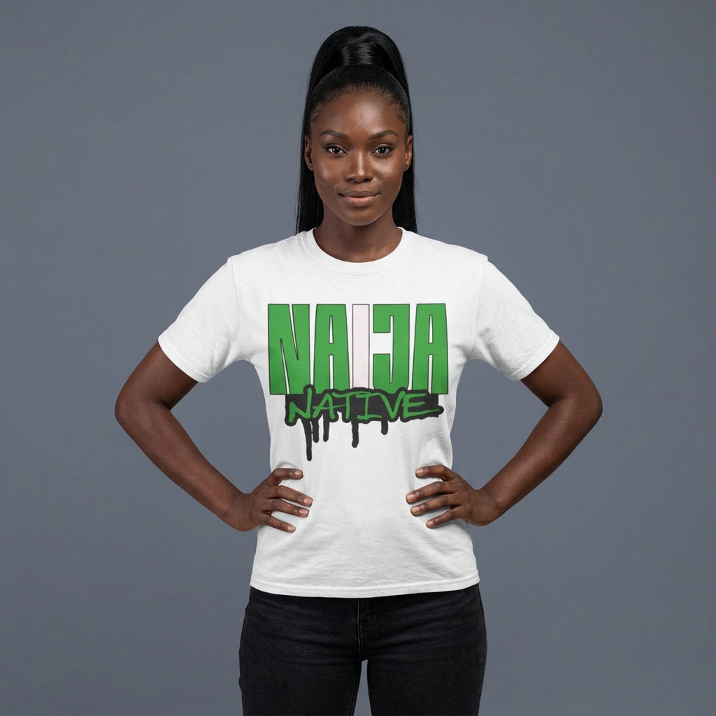 Naija Native Graphic T-Shirt — Green Drip Streetwear Tee