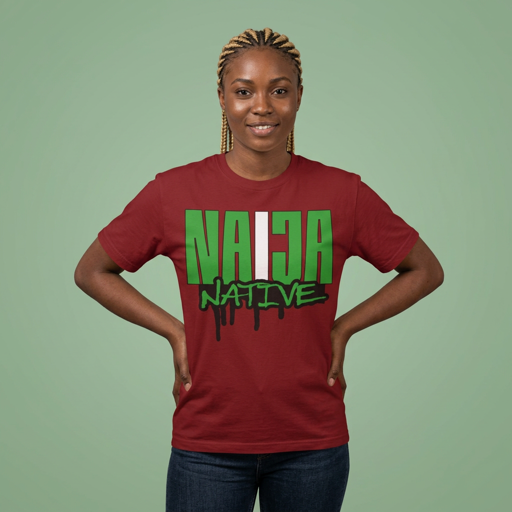 Naija Native Graphic T-Shirt — Green Drip Streetwear Tee