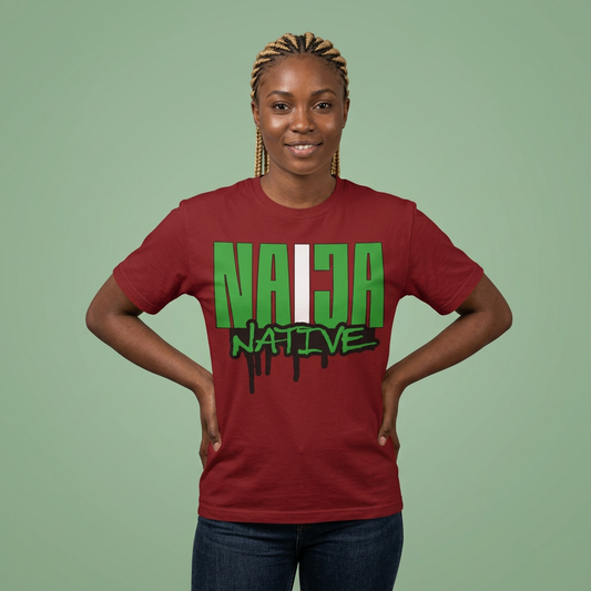 Naija Native Graphic T-Shirt — Green Drip Streetwear Tee