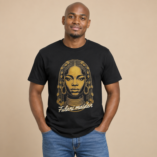 The Fulani Maiden Graphic Tee — Classic Black