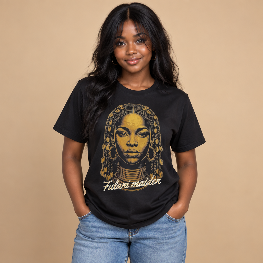 The Fulani Maiden Graphic Tee — Classic Black
