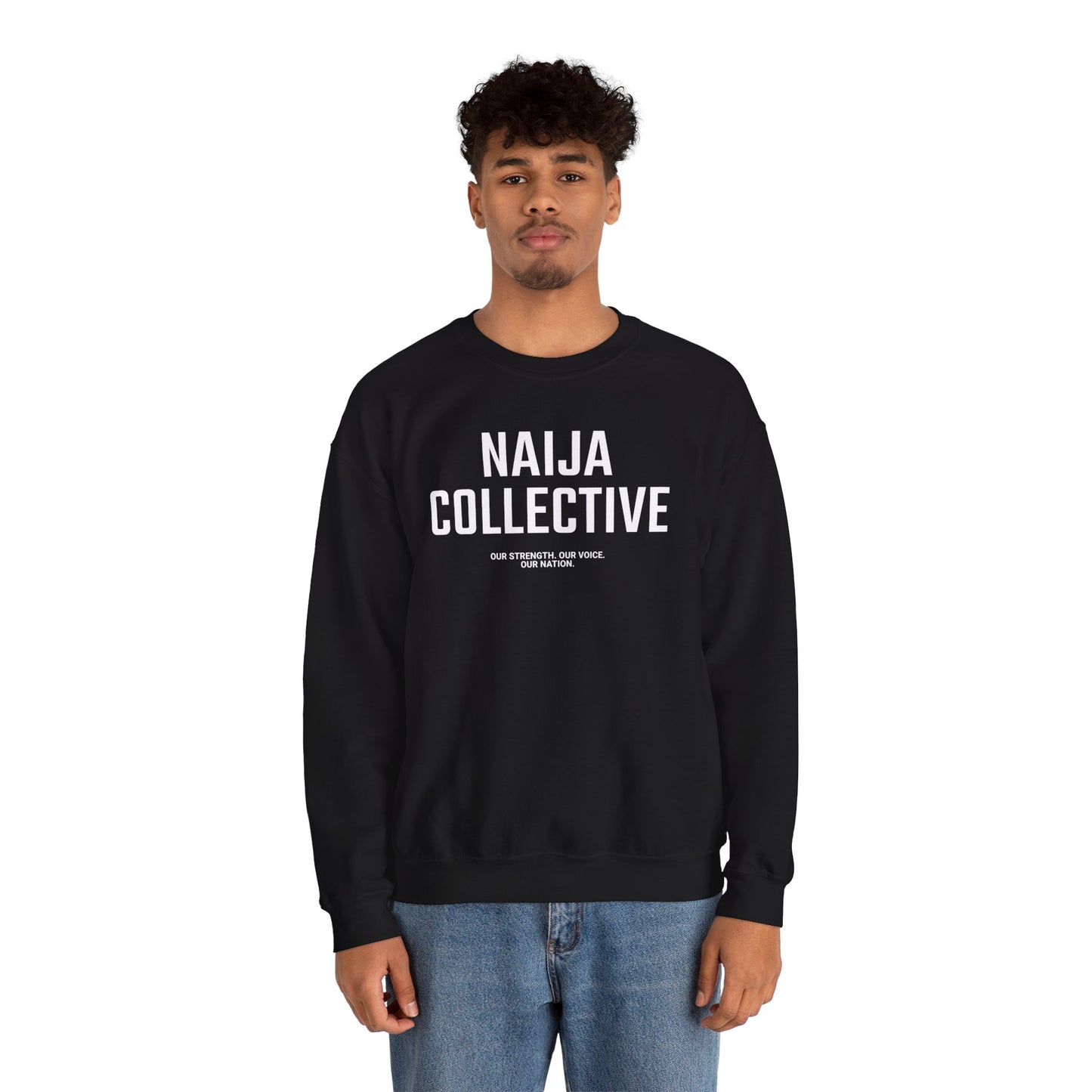 Embroidered Naija Collective Sweatshirt - Cozy Unisex Crewneck