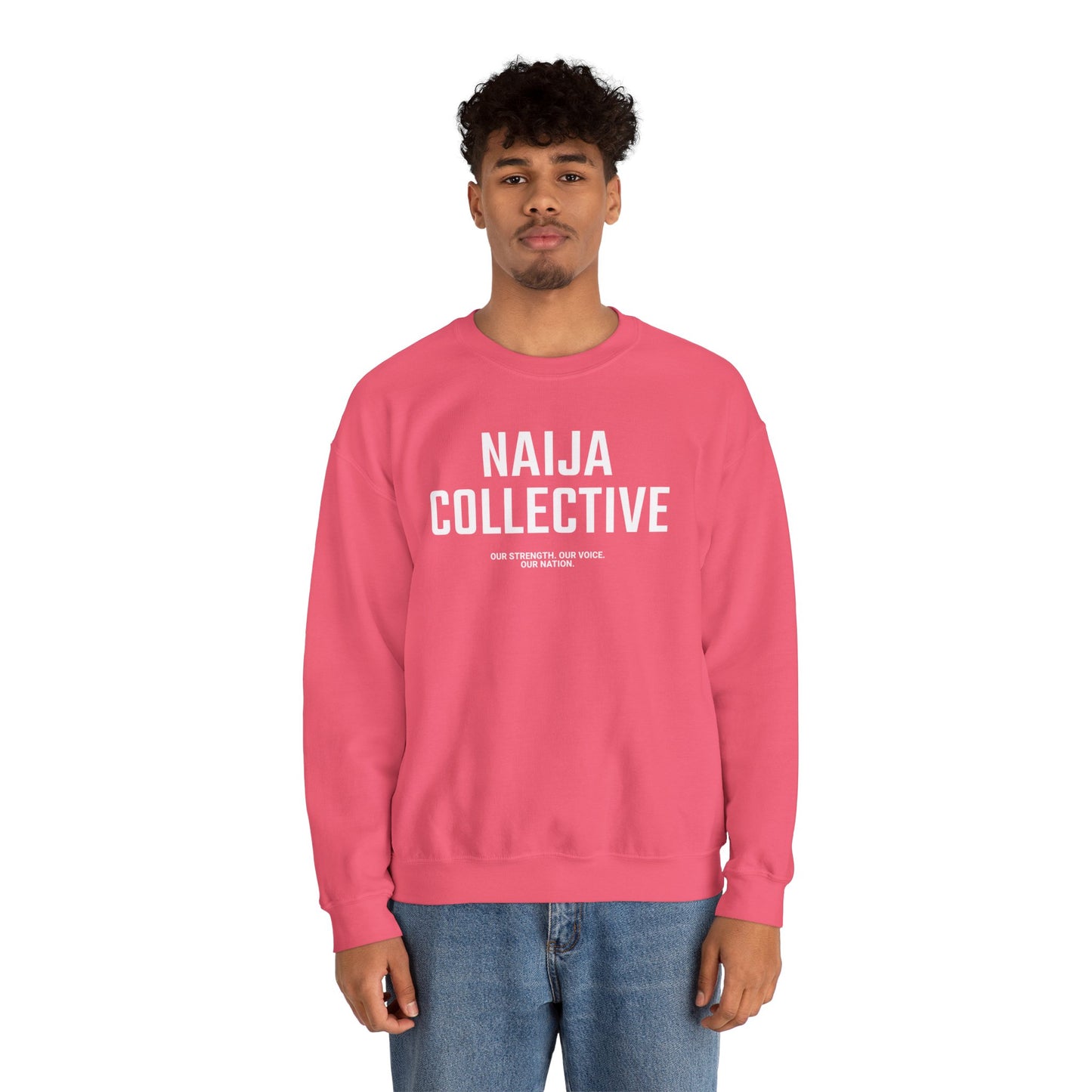 Embroidered Naija Collective Sweatshirt - Cozy Unisex Crewneck