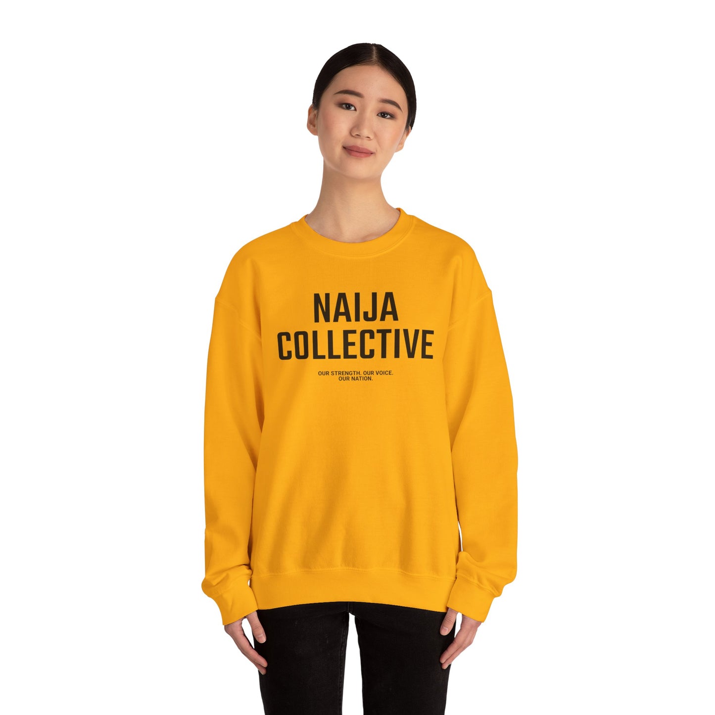 Embroidered Naija Collective Light Color Sweatshirt - Unisex Crewneck