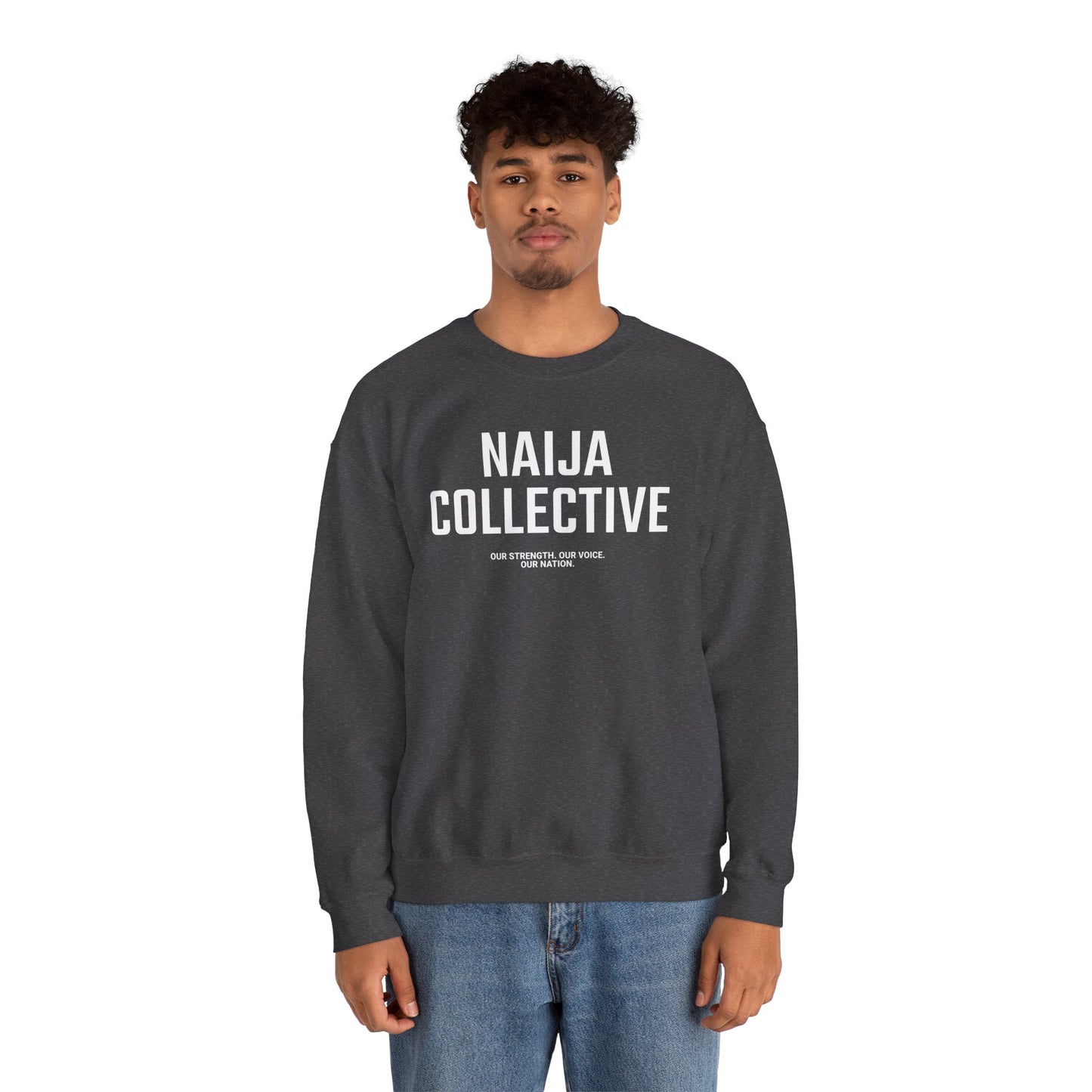 Embroidered Naija Collective Sweatshirt - Cozy Unisex Crewneck