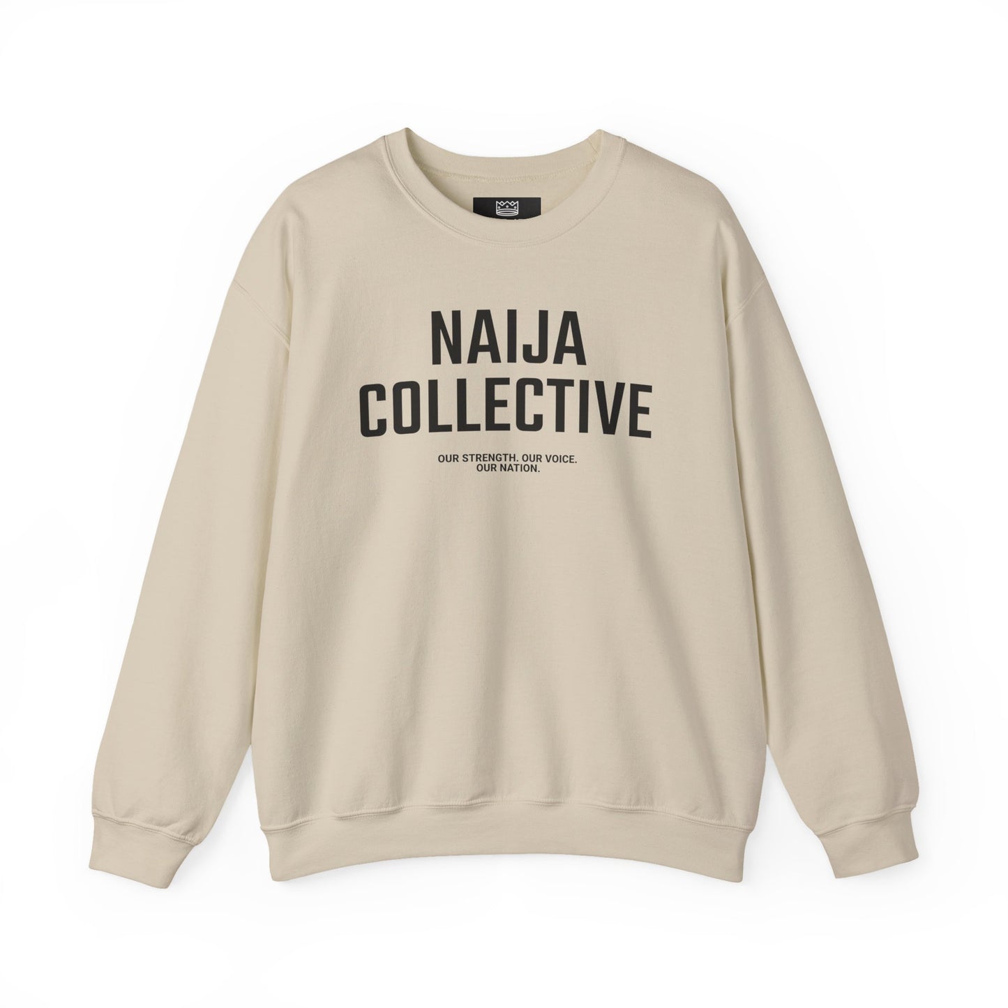Embroidered Naija Collective Light Color Sweatshirt - Unisex Crewneck