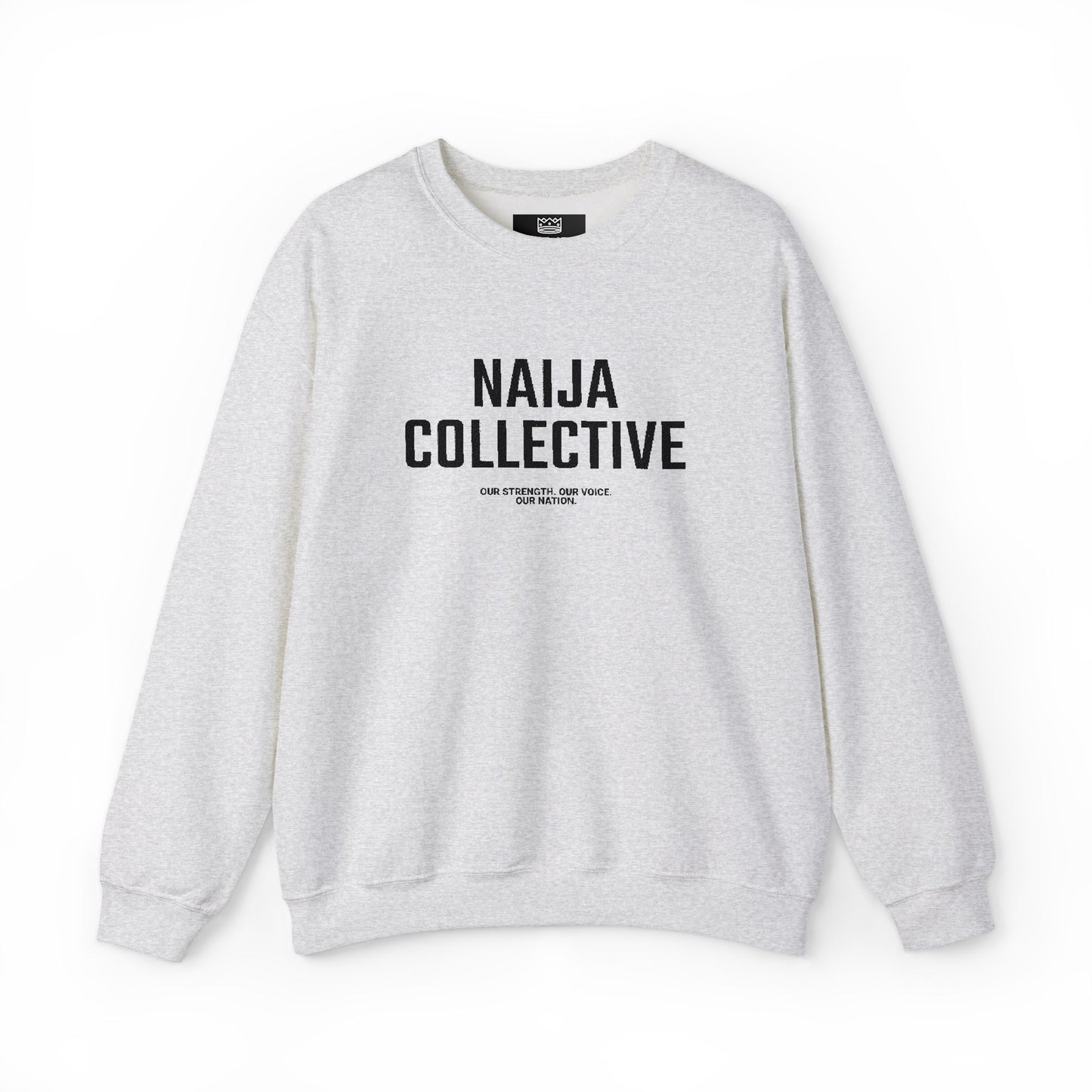 Embroidered Naija Collective Light Color Sweatshirt - Unisex Crewneck