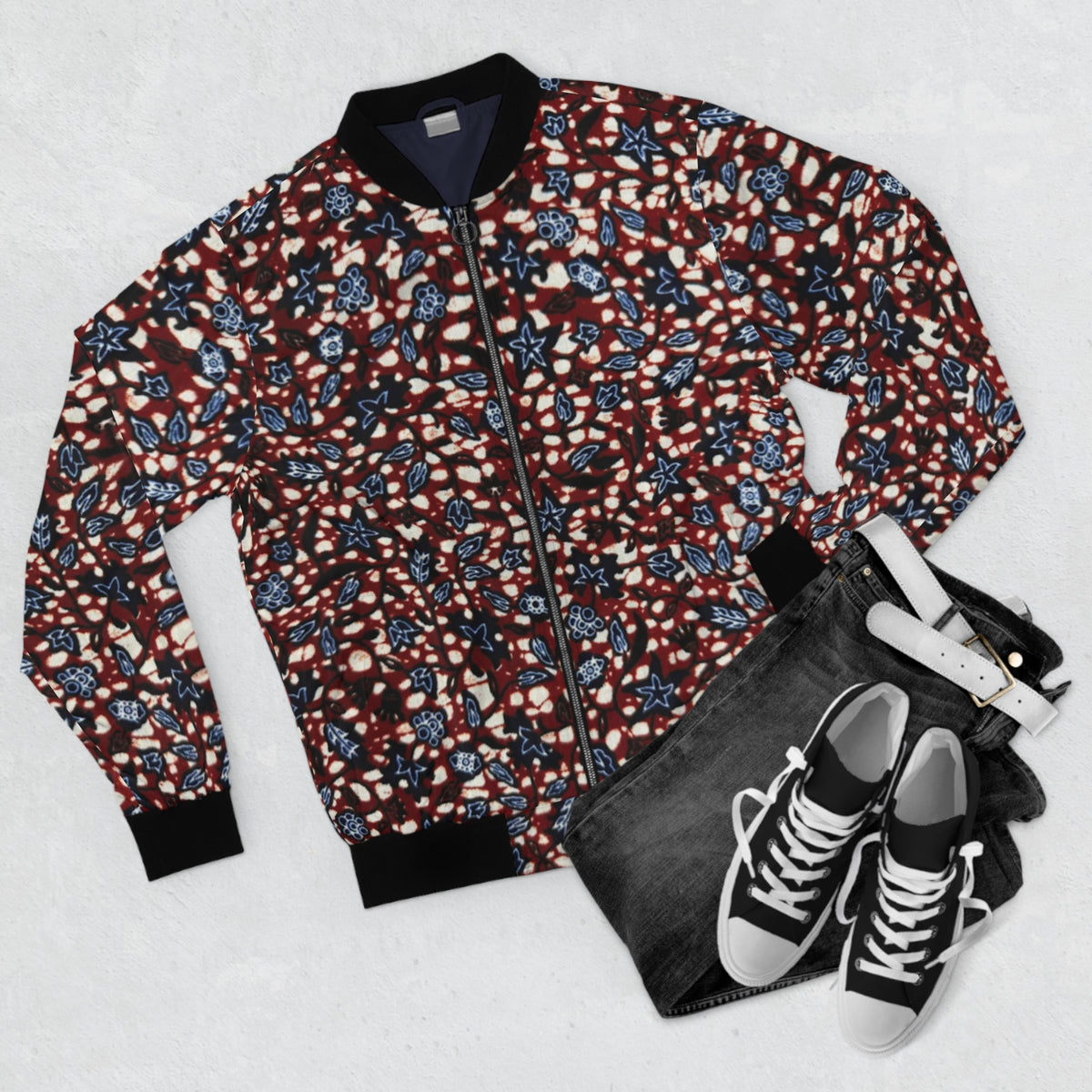 Ìràwọ̀ Ọgbà Ankara Unisex Bomber Jacket – All-Over Print (AOP)