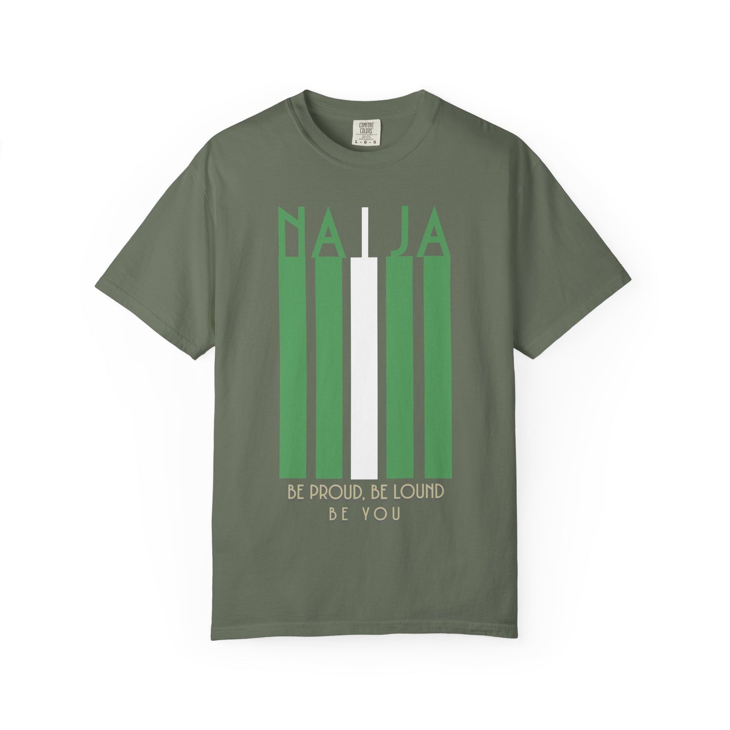 Naija Proud Colors - Unisex Garment-Dyed T-shirt, Casual Wear, Graphic Tee, Gift for Him/Her, Streetwear Fashion