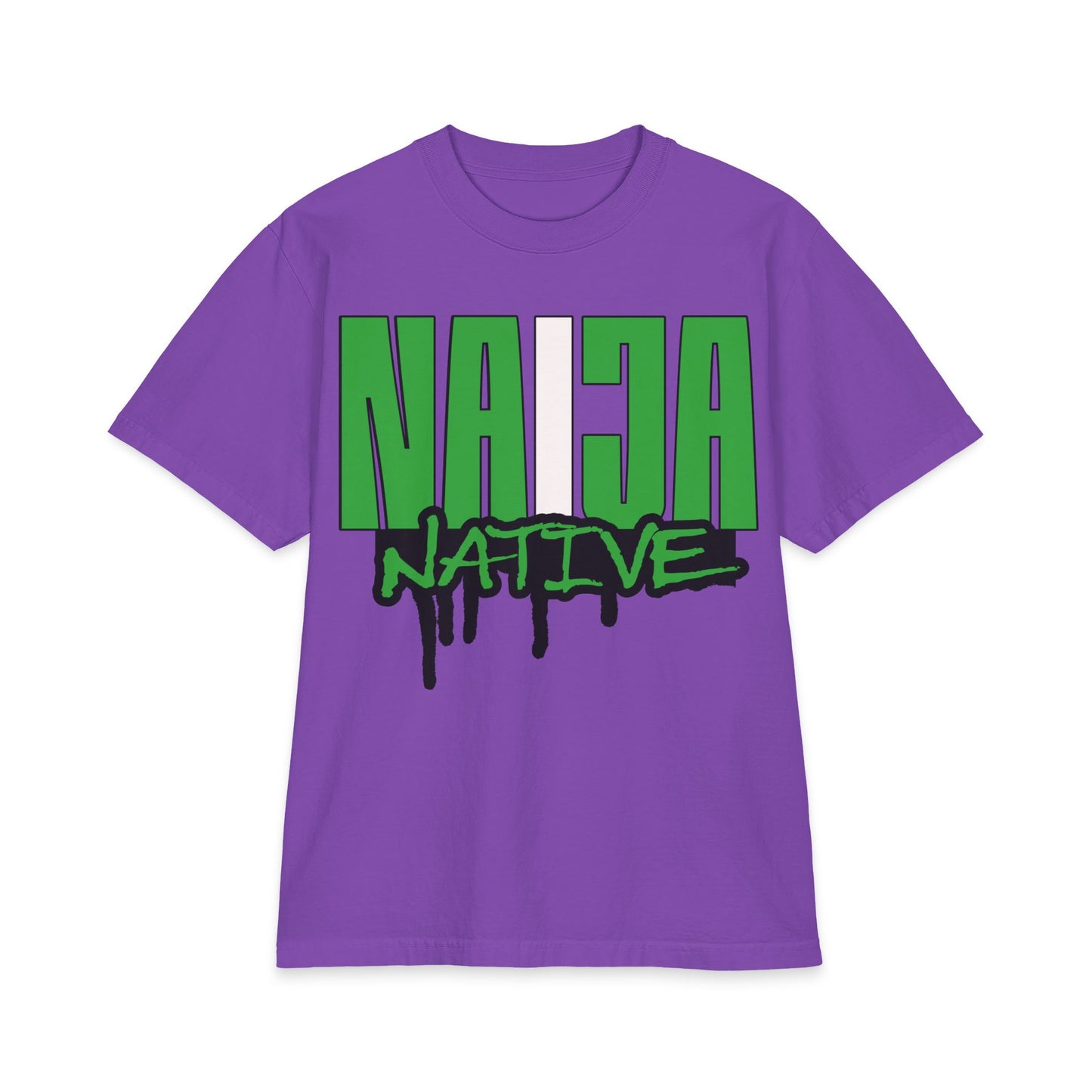 Naija Native Graphic T-Shirt — Green Drip Streetwear Tee