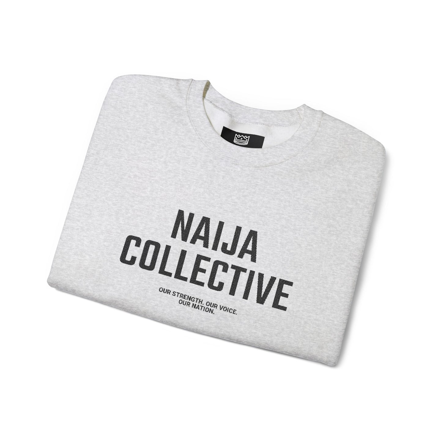 Embroidered Naija Collective Light Color Sweatshirt - Unisex Crewneck