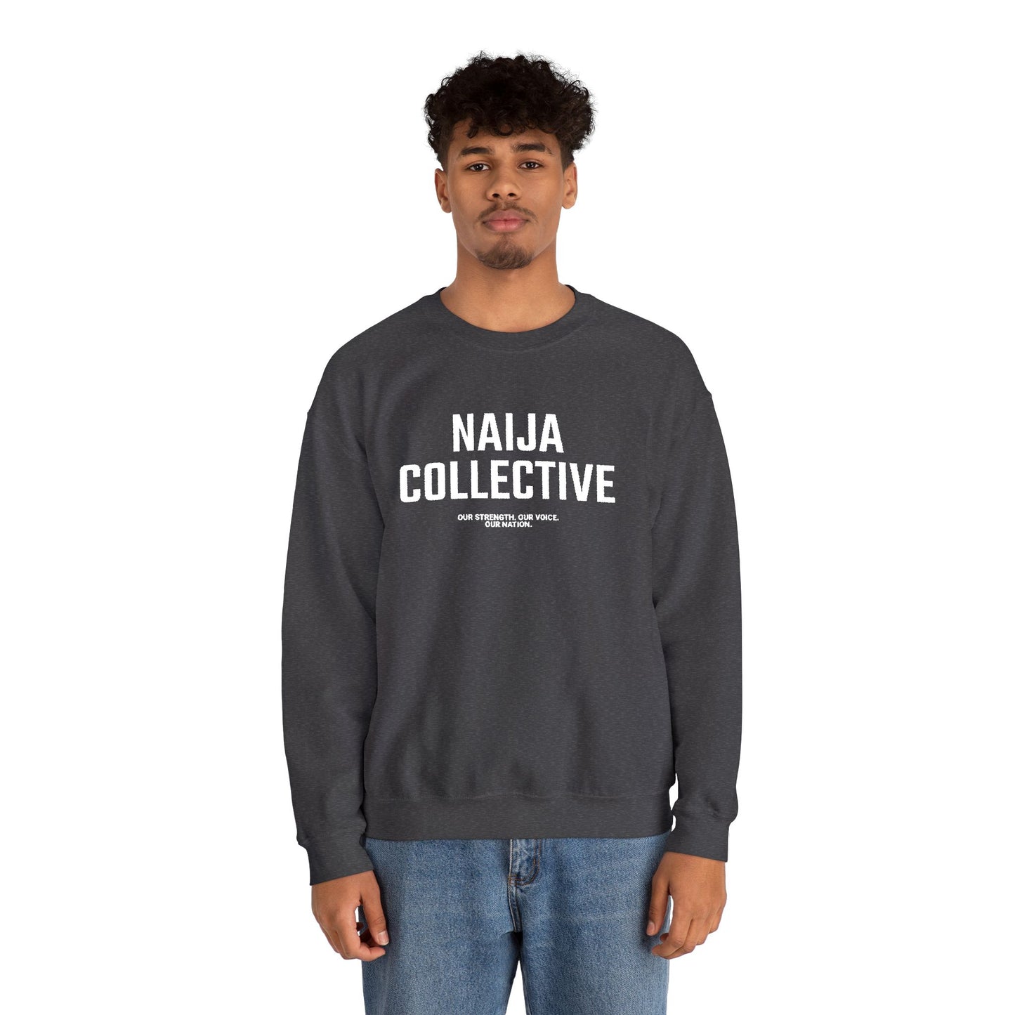 Embroidered Naija Collective Sweatshirt - Cozy Unisex Crewneck