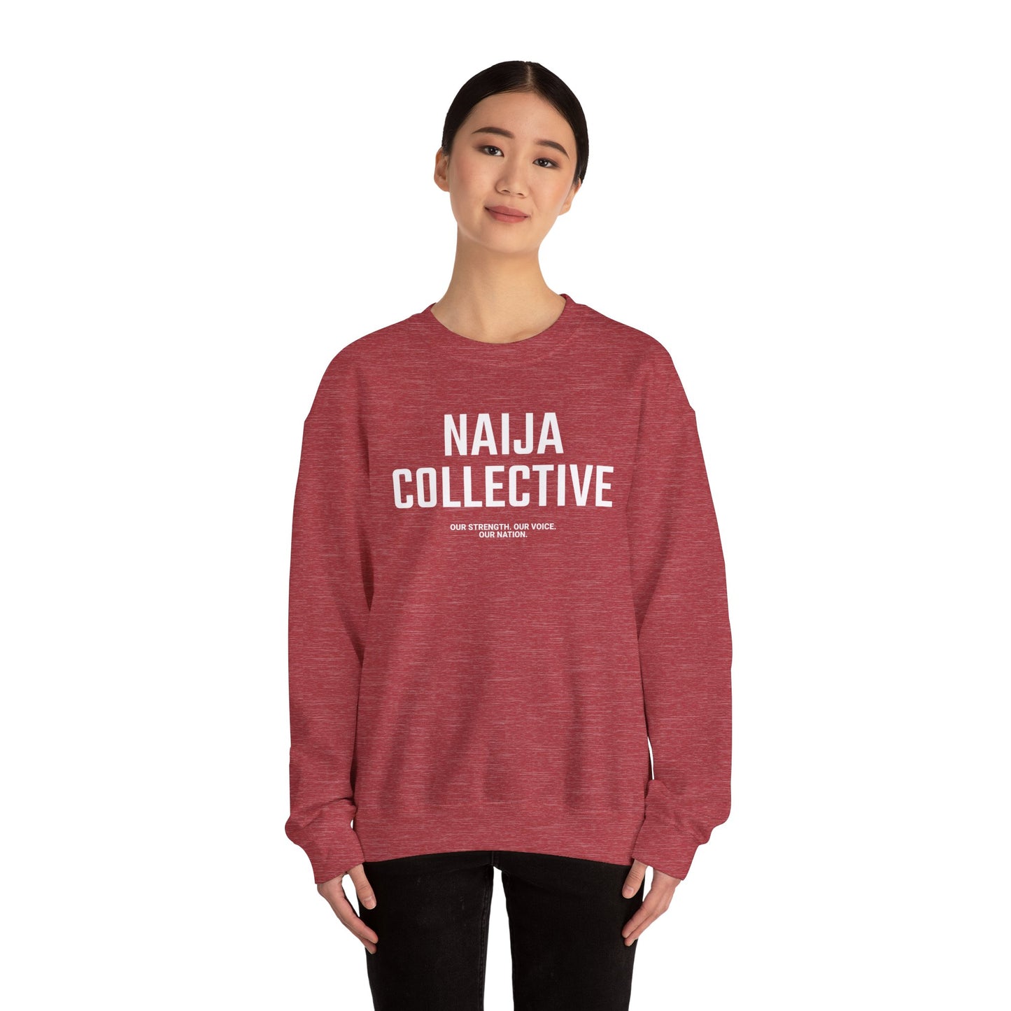 Embroidered Naija Collective Sweatshirt - Cozy Unisex Crewneck
