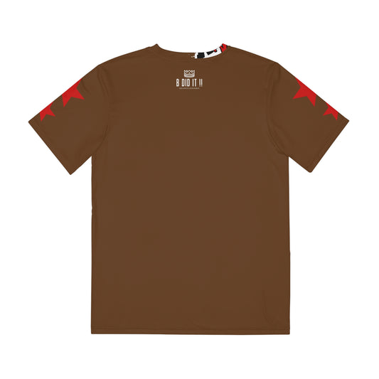 Brown Naija Boy Star Streetwear Tee — Black Polyester Graphic T-Shirt