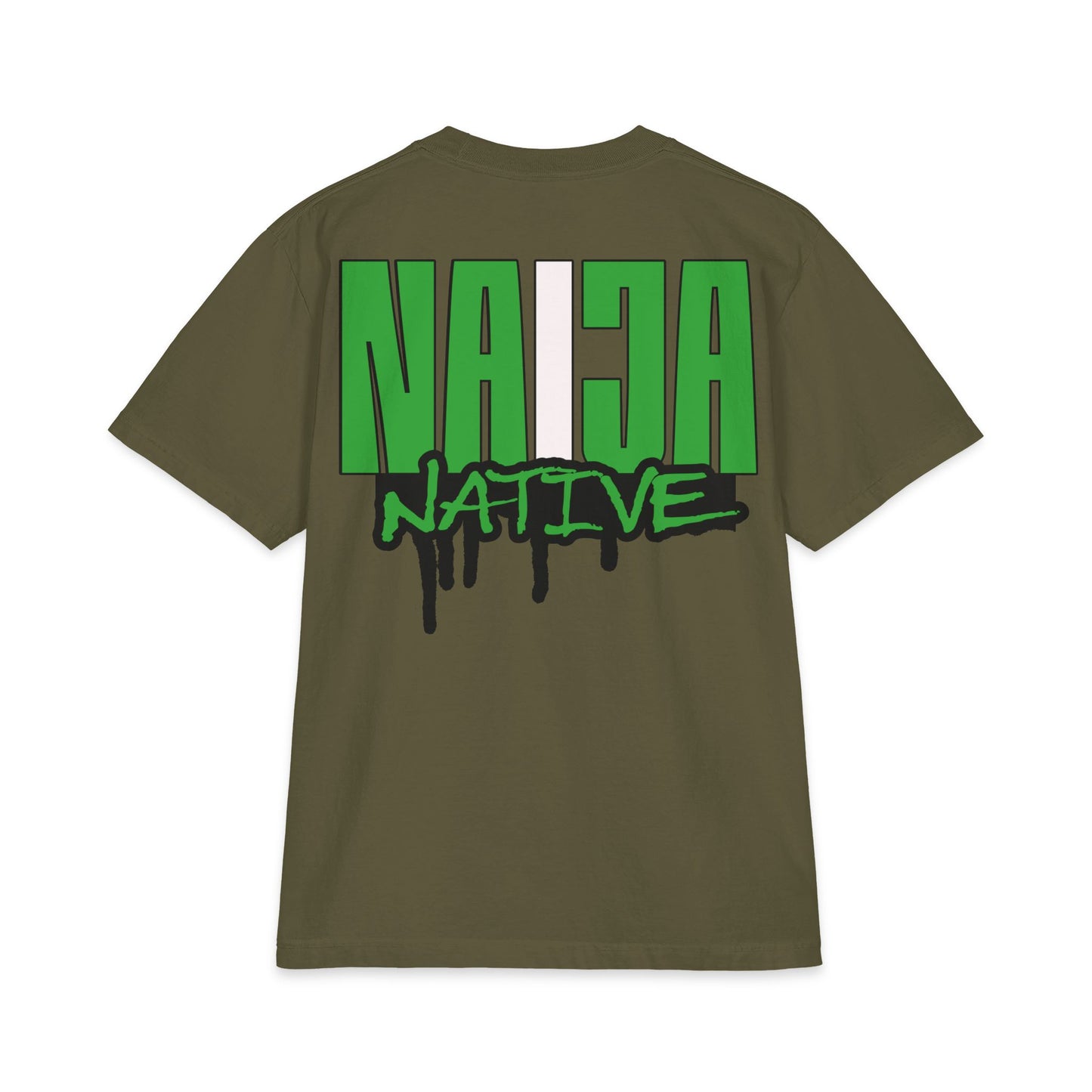 Naija Native Graphic T-Shirt — Green Drip Streetwear Tee