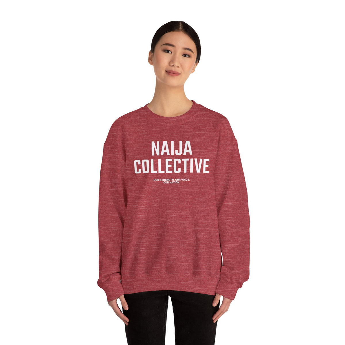 Embroidered Naija Collective Sweatshirt - Cozy Unisex Crewneck